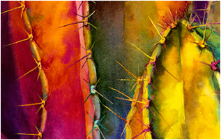 Close up Image of Vikki Reed Cactus Giclee